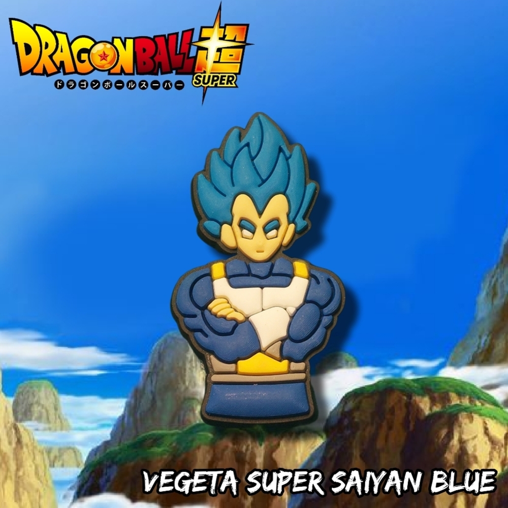 💖3 Charms for $9💖 Vegeta Super Saiyan Blue Jibbitz Dragonball Super Croc Charm